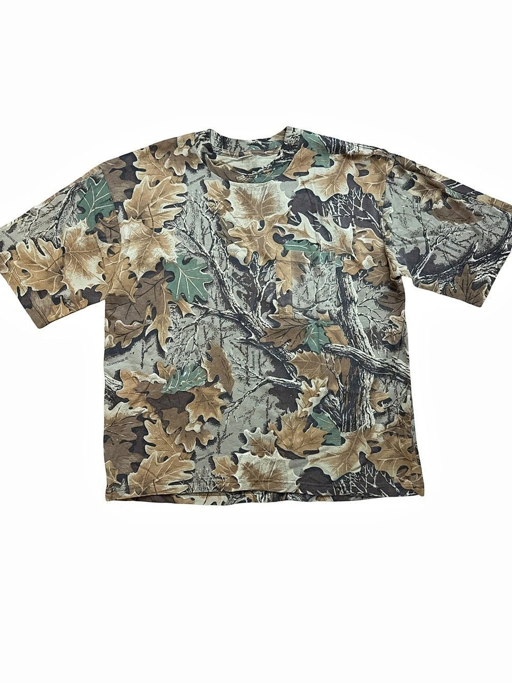 Vintage Grunge Boxy Fit Camouflage Men’s T-Shirt Size Large Camo Skater Hunt